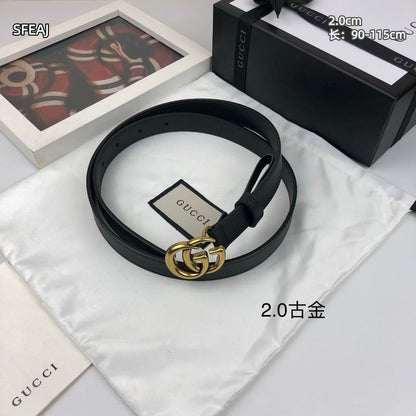 Leather Belt with Metal Buckle