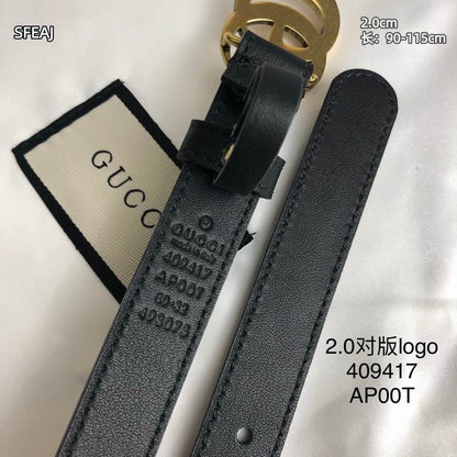 Leather Belt with Metal Buckle